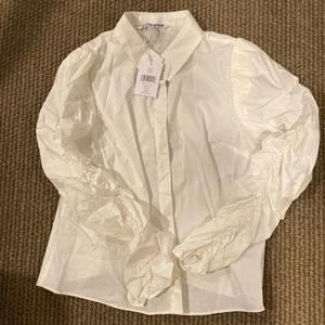 NWT Walter Baker white button down top